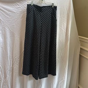 Max Studio Polka Dot Black Flowy Pants